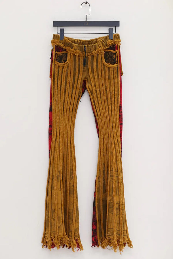 WINDOWSEN frayed striped pants 24P006BR